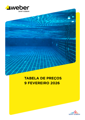 Tabela de Preços WEBER 2026